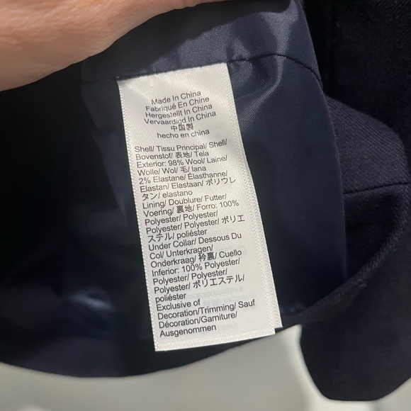 J.Crew Collection relaxed blazer crest embellishment wool-blend Size 0 CC409 - Picture 13 of 16